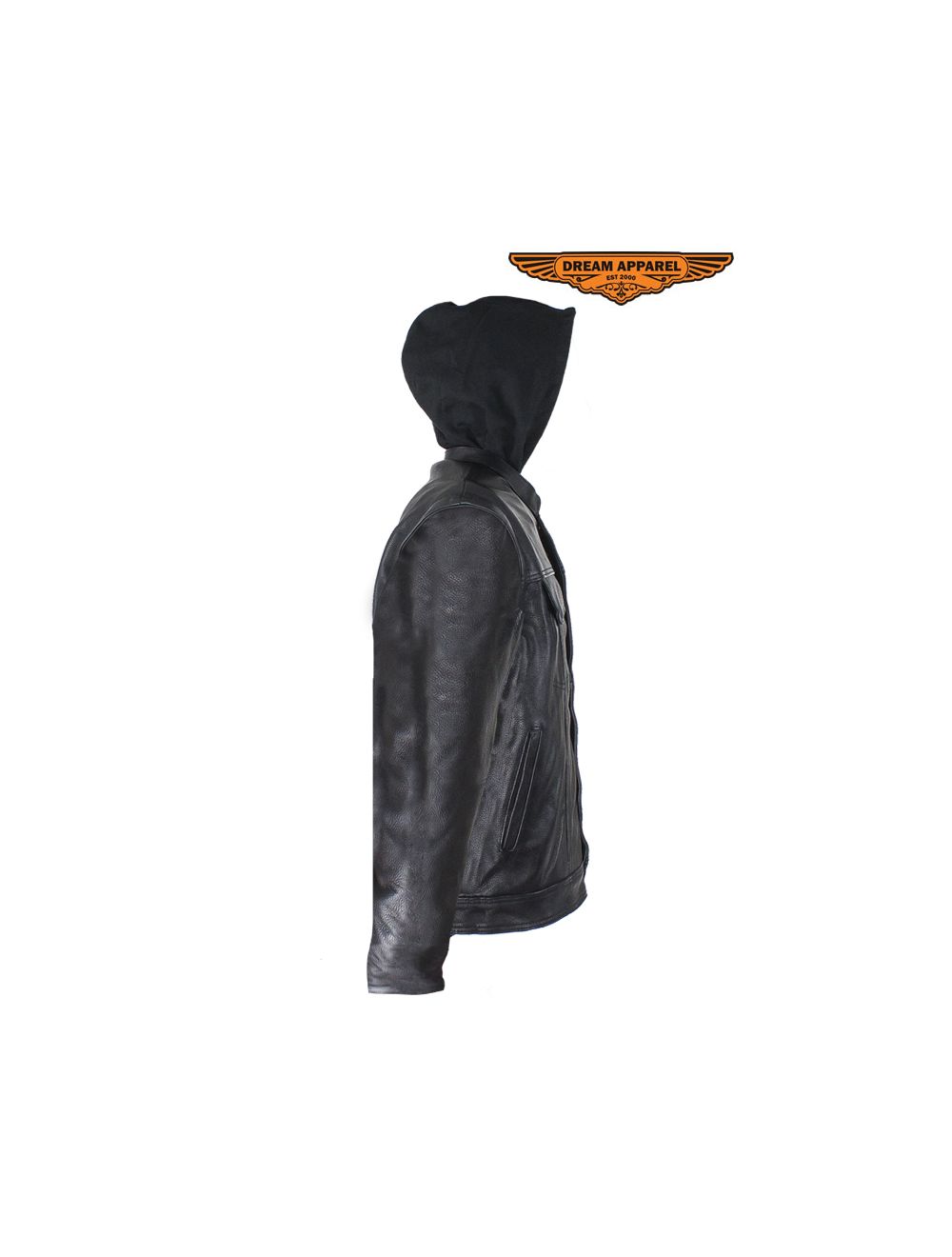 Harley leather jacket with hoodie hot sale