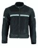 Mens Motorcycle Perforated Textile Reflective Mesh Riding 3 Season Jacket with removable armor